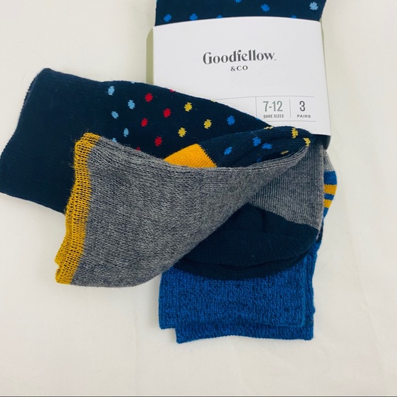 3 Pk Polka Dot Crew Socks Casual Goodfellow - Picture 8 of 8